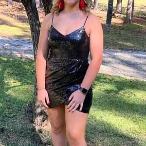 Black sequin dress